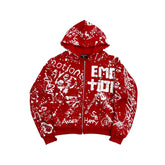 Red “Graffiti” Hoodie