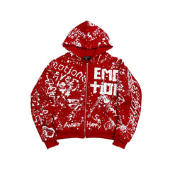 Red “Graffiti” Hoodie