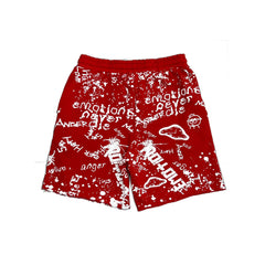 Red “Graffiti” Shorts