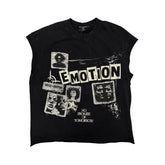 “Newspaper” Sleeveless tee