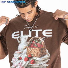 ONSEVENINE "Elite Crafts" Strawberry Basket Graphic Tee