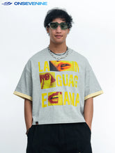 ONSEVENINE "Language" Collage Graphic Tee