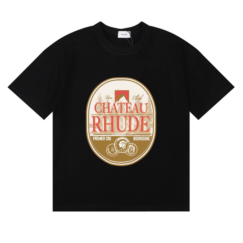RHUDE Chateau Graphic Print T-Shirt - Black