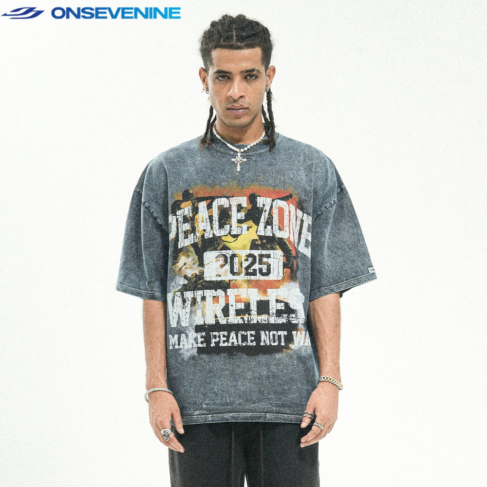 ONSEVENINE "Peace Zone" Graphic Tee