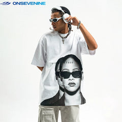 ONSEVENINE Celebrity Portrait Graphic Tee