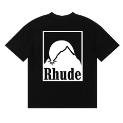 RHUDE Mountain Graphic Print T-Shirt - Black