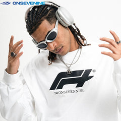 ONSEVENINE Racing-Logo Long-Sleeve Tee