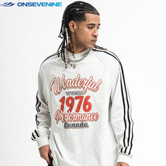 ONSEVENINE "1976 Performance Canada" Vintage Athletic Long-Sleeve Shirt