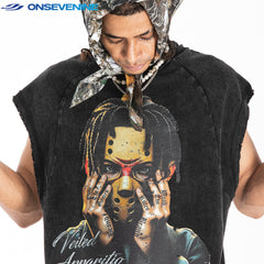 ONSEVENINE Hockey Mask Portrait Sleeveless Tee