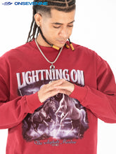 ONSEVENINE "Lightning On" Horses Graphic Long-Sleeve Shirt