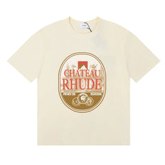 RHUDE Chateau Graphic Print T-Shirt - Cream