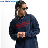 ONSEVENINE "Only Cash Nexus" Long-Sleeve Graphic Tee