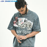 ONSEVENINE "Lucky Club" Casino Graphic Tee