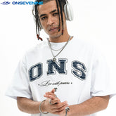 ONSEVENINE "ONS / Live with Passion" Varsity Graphic Tee