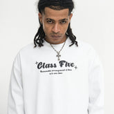 ONSEVENINE "Class Five" Typographic Long-Sleeve Shirt