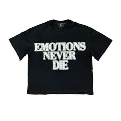 Black ‘End’ Rhinestone Tee