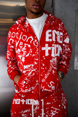 Red “Graffiti” Hoodie