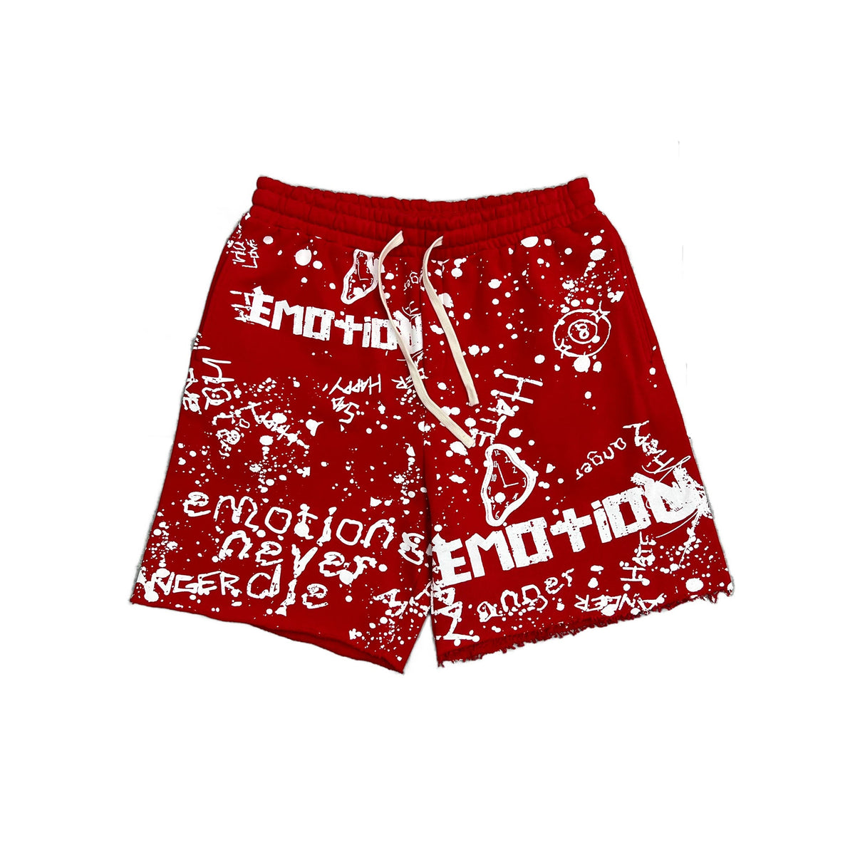 Red “Graffiti” Shorts