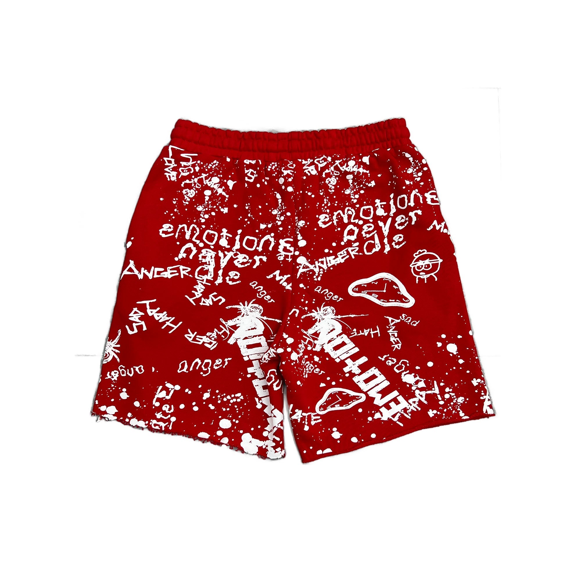 Red “Graffiti” Shorts