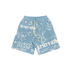 Blue “Graffiti” Shorts