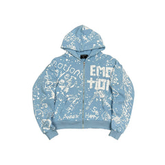 Blue “Graffiti” Hoodie