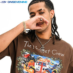 ONSEVENINE "The Nugget Crew" Cartoon Graphic Tee