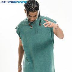 ONSEVENINE Raw-Edge Sleeveless Sweatshirt / Tank