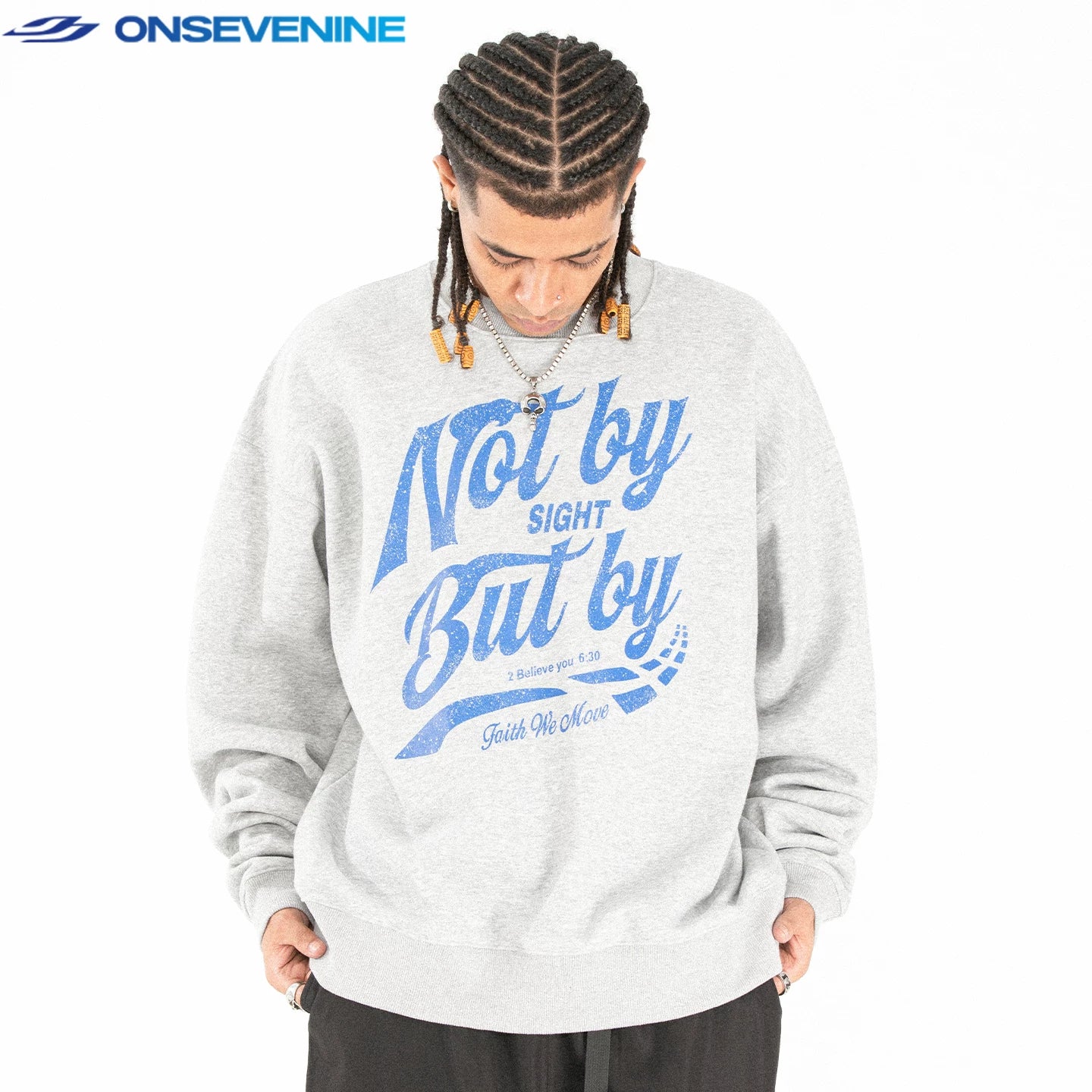 ONSEVENINE "Not by Sight" Off-White Sweatshirt