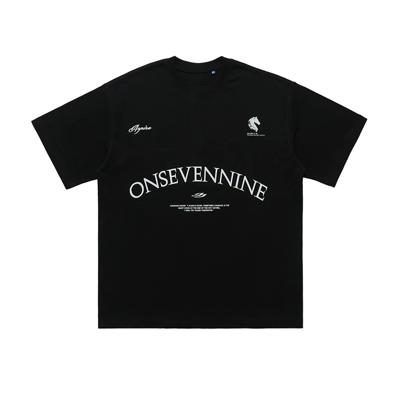 ONSEVENINE Arch Branding Minimalist Graphic Tee