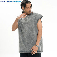 ONSEVENINE Raw-Edge Sleeveless Sweatshirt / Tank
