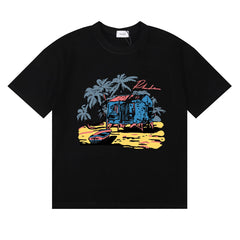 RHUDE Island Graphic Print T-Shirt - Black