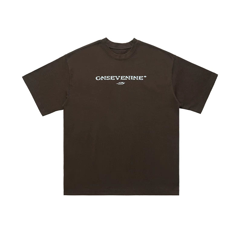 ONSEVENINE Distressed Logo Wash Tee