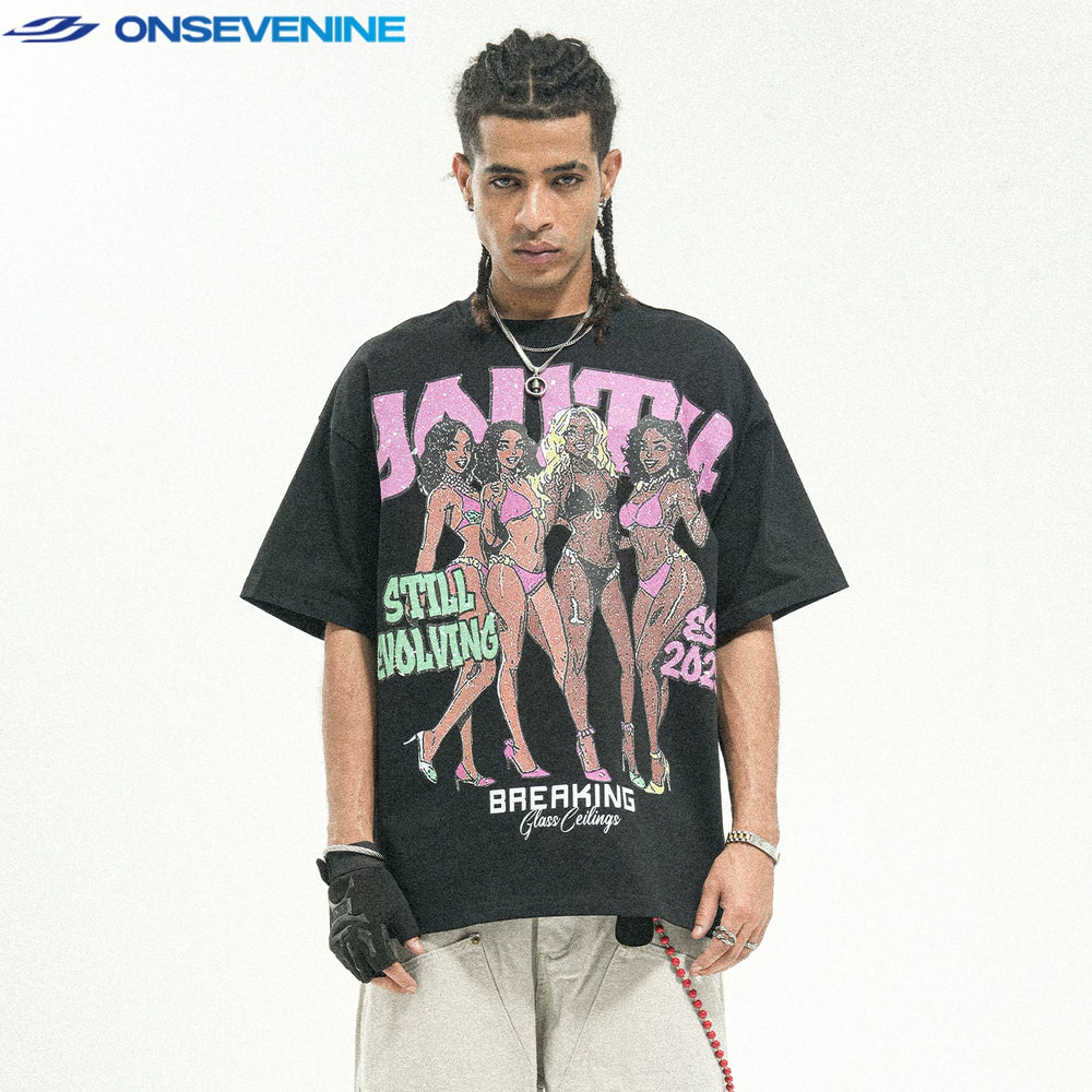 ONSEVENINE "Still Evolving" Anime Graphic Tee