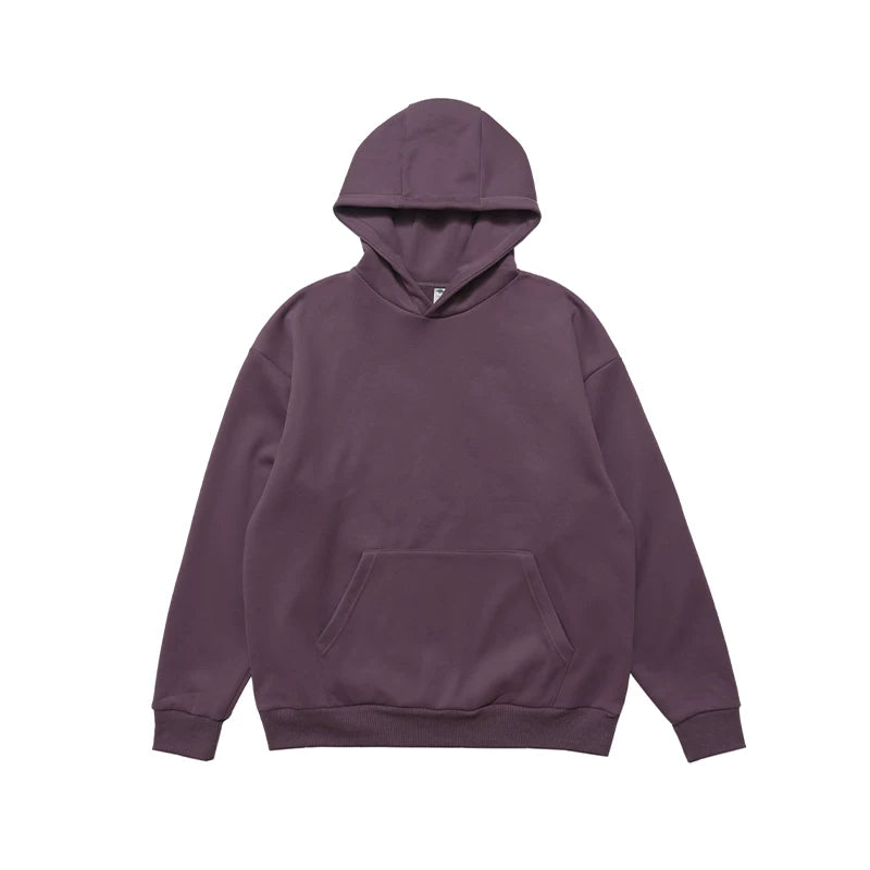 ONSEVENINE Heather Grey Minimalist Pullover Hoodie