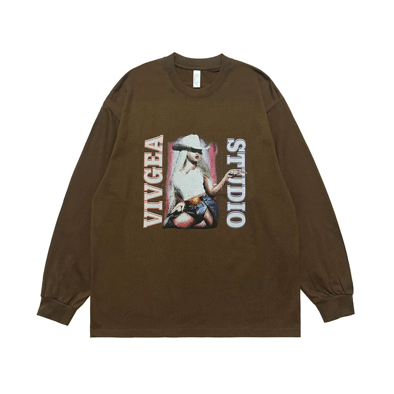 ONSEVENINE "VIVGEA Studio" Cowgirl Graphic Tee