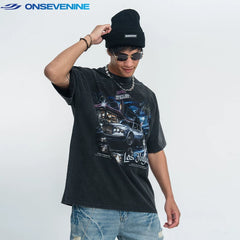 ONSEVENINE "Los Angeles" Vintage Car Graphic Tee