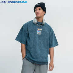 ONSEVENINE Stacked Tape Graphic Tee