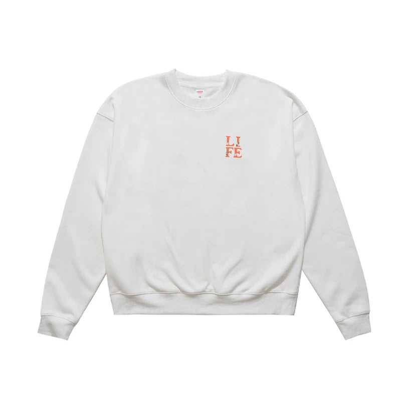 ONSEVENINE "LIFE" Back-Graphic Black Sweatshirt