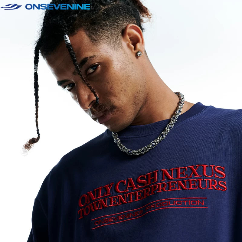 ONSEVENINE "Only Cash Nexus" Embroidered Sweatshirt