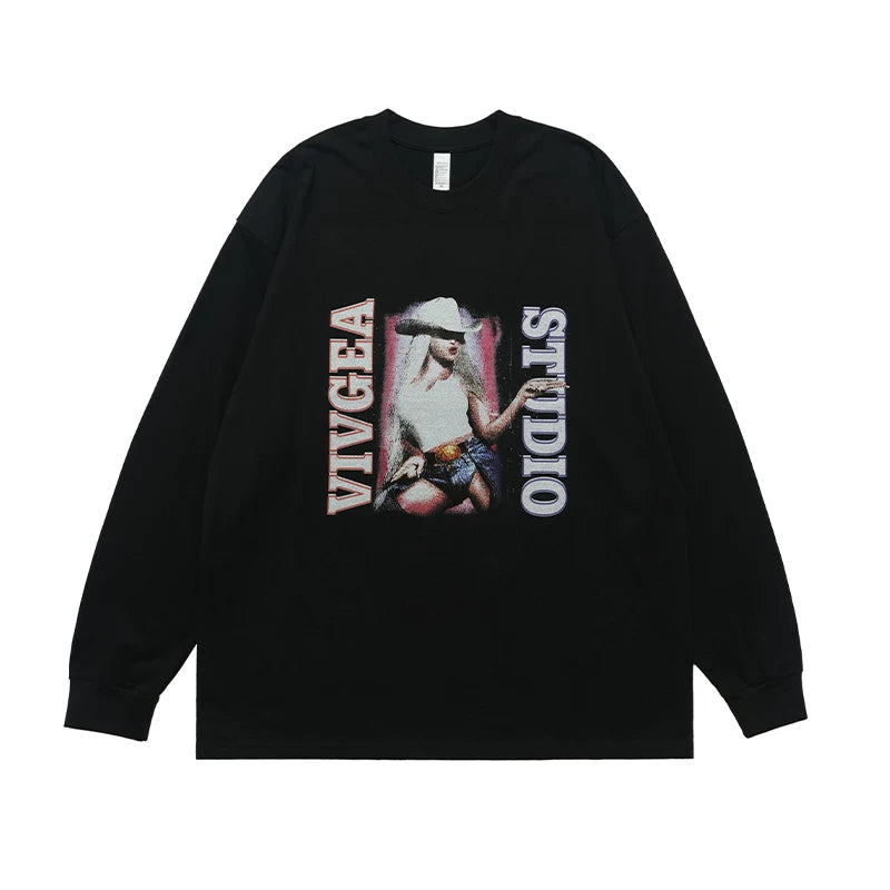 ONSEVENINE "VIVGEA Studio" Cowgirl Graphic Tee