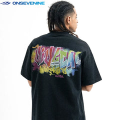 ONSEVENINE Graffiti Airbrush Back-Graphic Tee