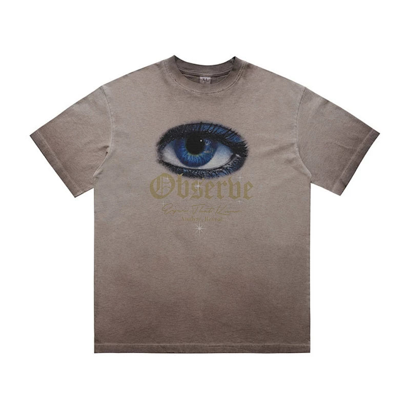 ONSEVENINE "Observe" Blue Eye Graphic Tee