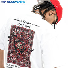 ONSEVENINE "Success Comes From Hard Work" Persian Rug Graphic Tee