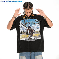 ONSEVENINE "Necrostar" Baseball Player Graphic Tee