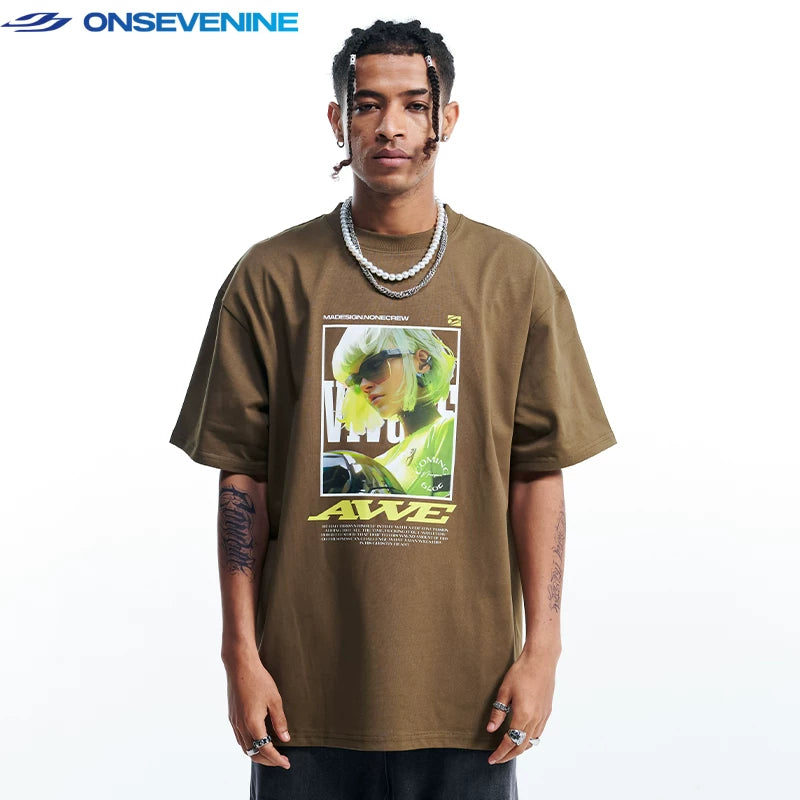 ONSEVENINE Cyber-Portait Graphic Tee