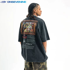 ONSEVENINE Classic Art Framing Back-Graphic Tee