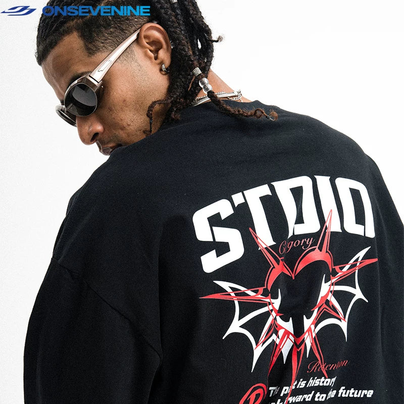 ONSEVENINE "Studio" Winged Heart Graphic Tee