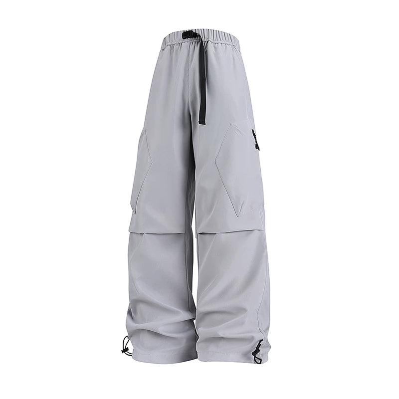 ONSEVENINE Built-In Belt Cargo Trousers