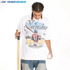 ONSEVENINE "Necrostar" Baseball Player Graphic Tee