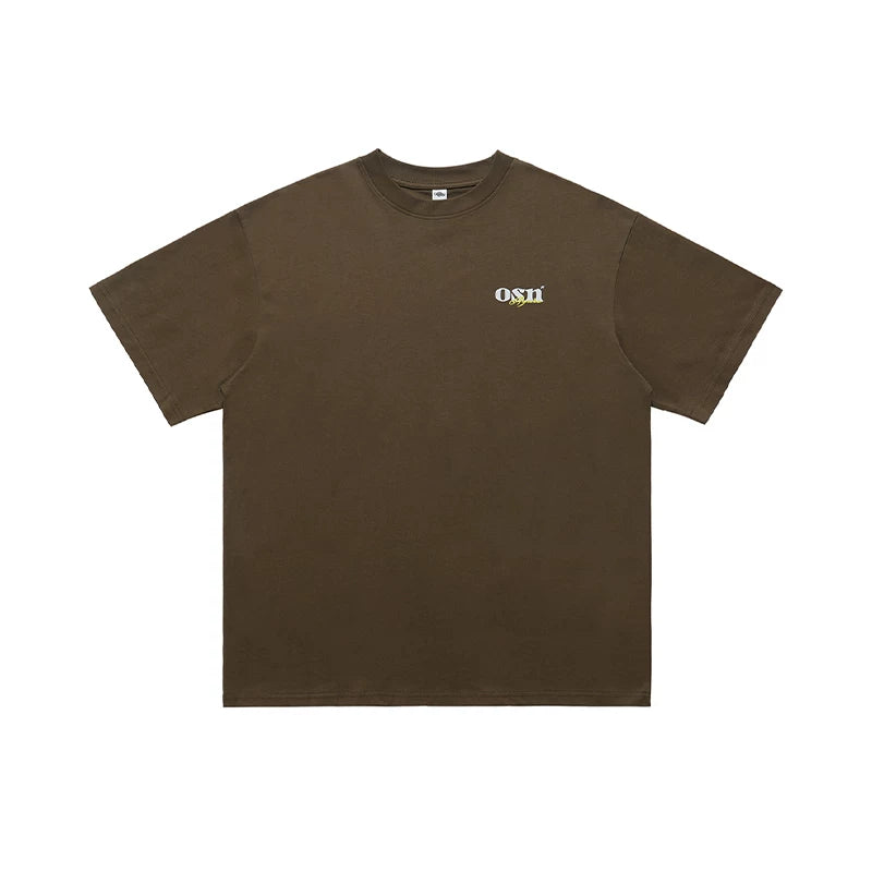 ONSEVENINE Minimalist Logo Pink Graphic Tee